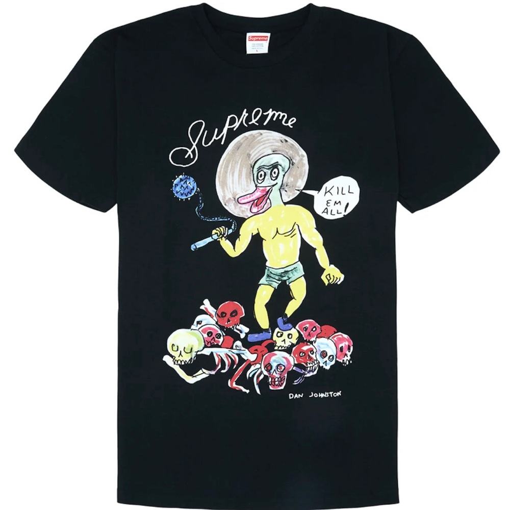nwt Supreme Daniel Johnston Kill ‘em All Tee t-shirt navy